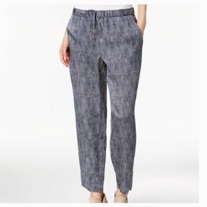 Eileen Fisher Geo Print Silk Blend Pant Size Large